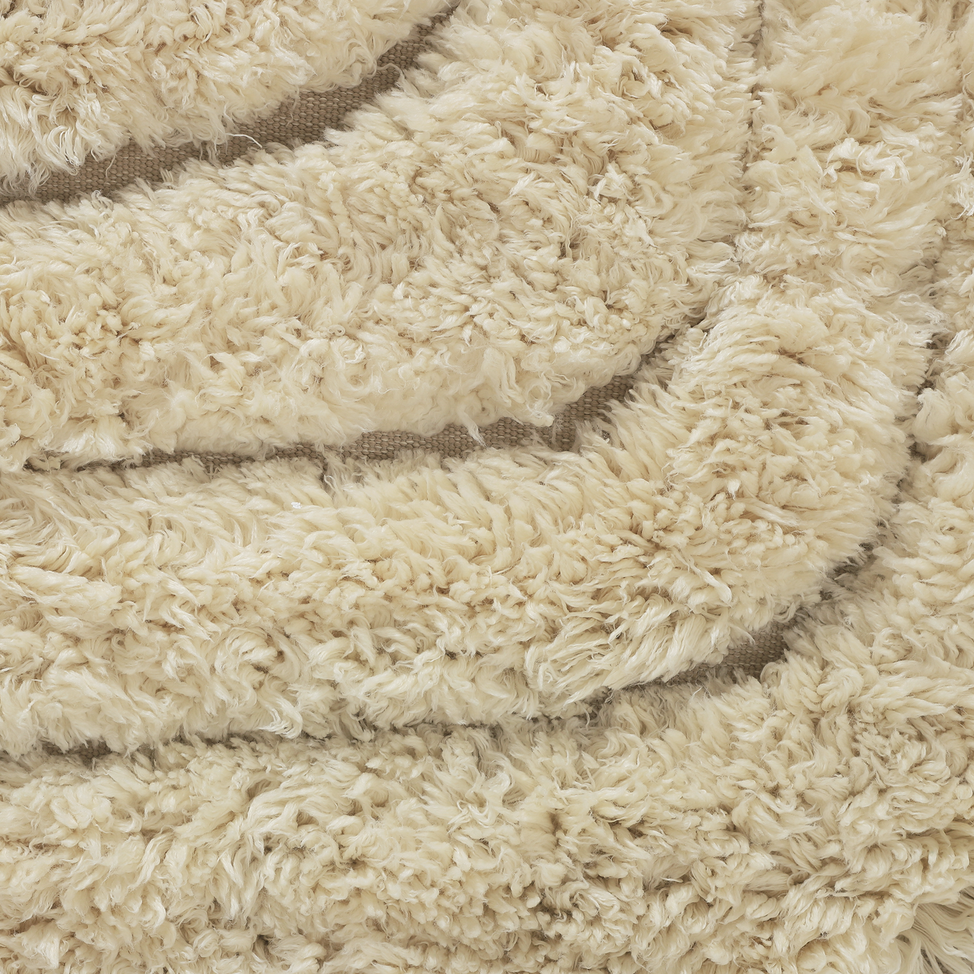 Maze Shag Floor Rug 2 x 3m - [ Milk ]