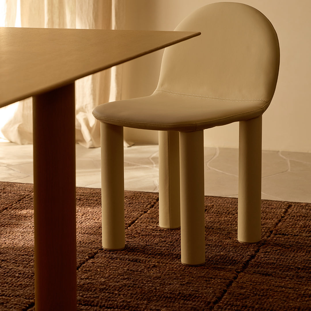 Arch Leather Dining Chair - [ Simpson Cream ]