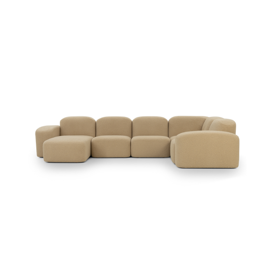 Muse 5 Seat LAF Chaise Sofa - [ Airlie Camel ]