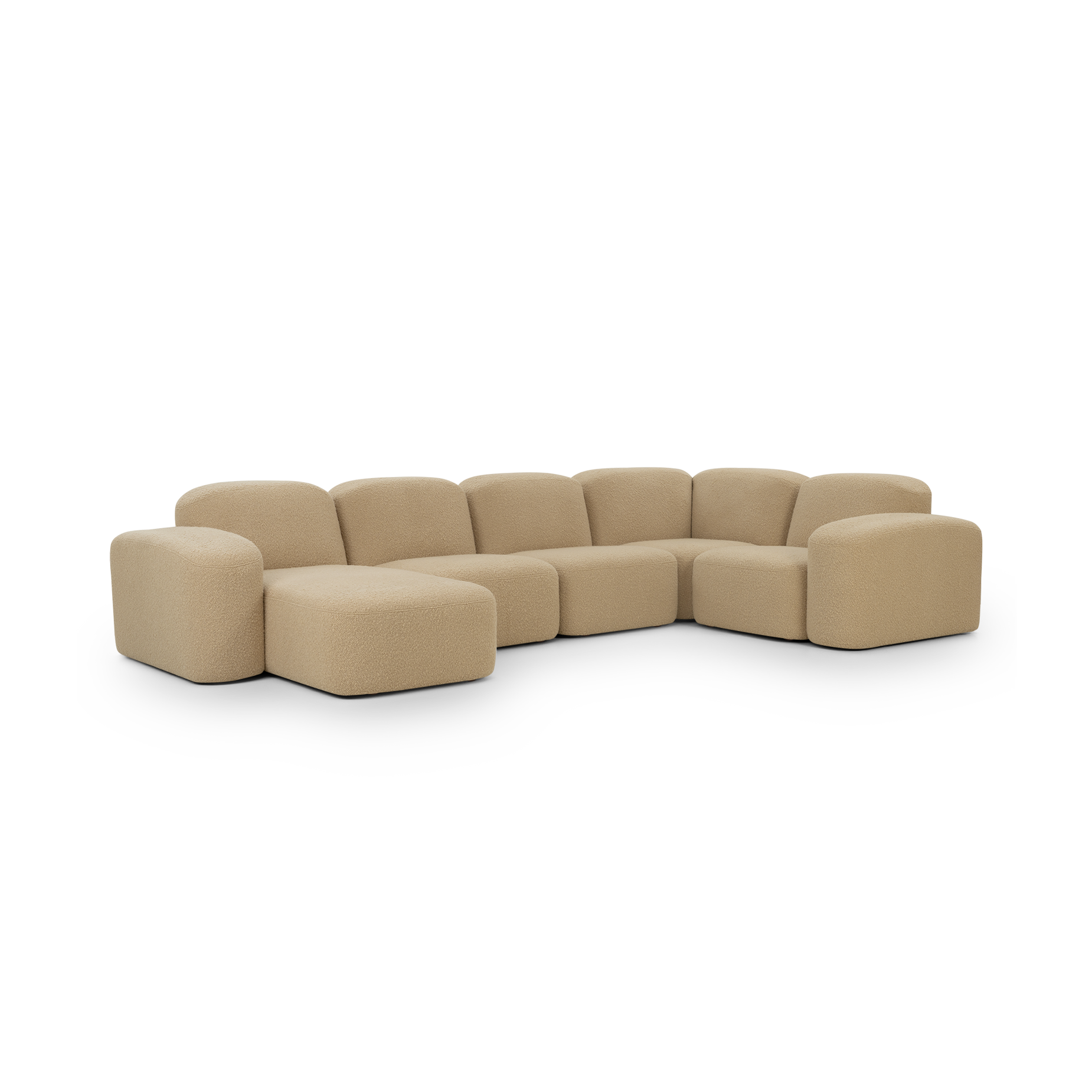 Muse 5 Seat LAF Chaise Sofa - [ Airlie Camel ]