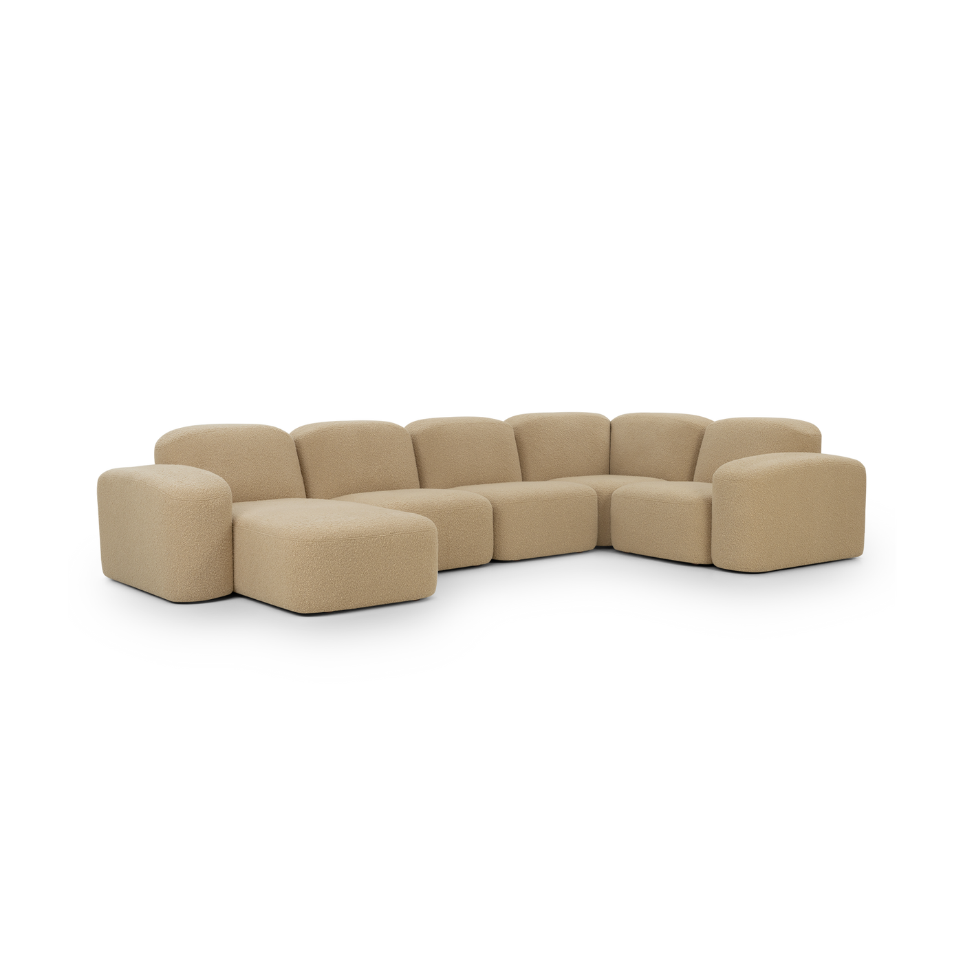 Muse 5 Seat LAF Chaise Sofa - [ Airlie Camel ]