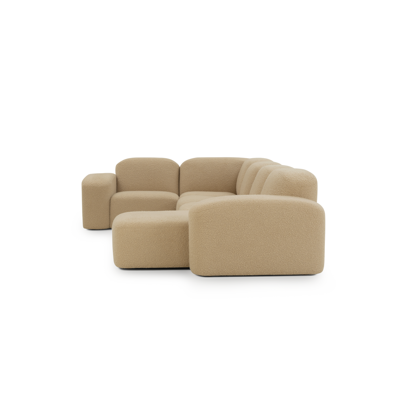 Muse 5 Piece RAF Chaise Modular Sofa - [ Airlie Camel ]