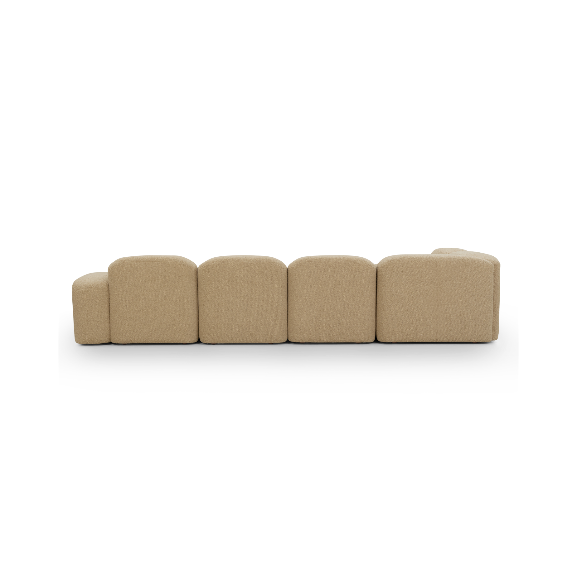 Muse 5 Piece RAF Chaise Modular Sofa - [ Airlie Camel ]