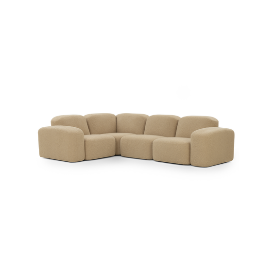 Muse 4 Piece Modular Sofa - [ Airlie Camel ]