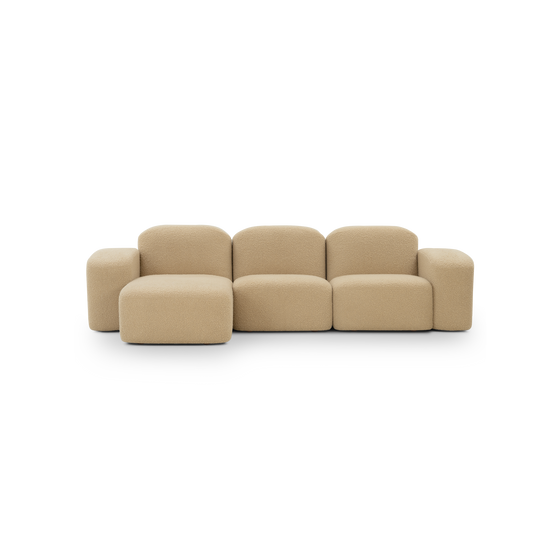 Muse 3 Seat LAF Chaise Sofa - [ Airlie Camel ]