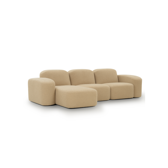 Muse 3 Seat LAF Chaise Sofa - [ Airlie Camel ]