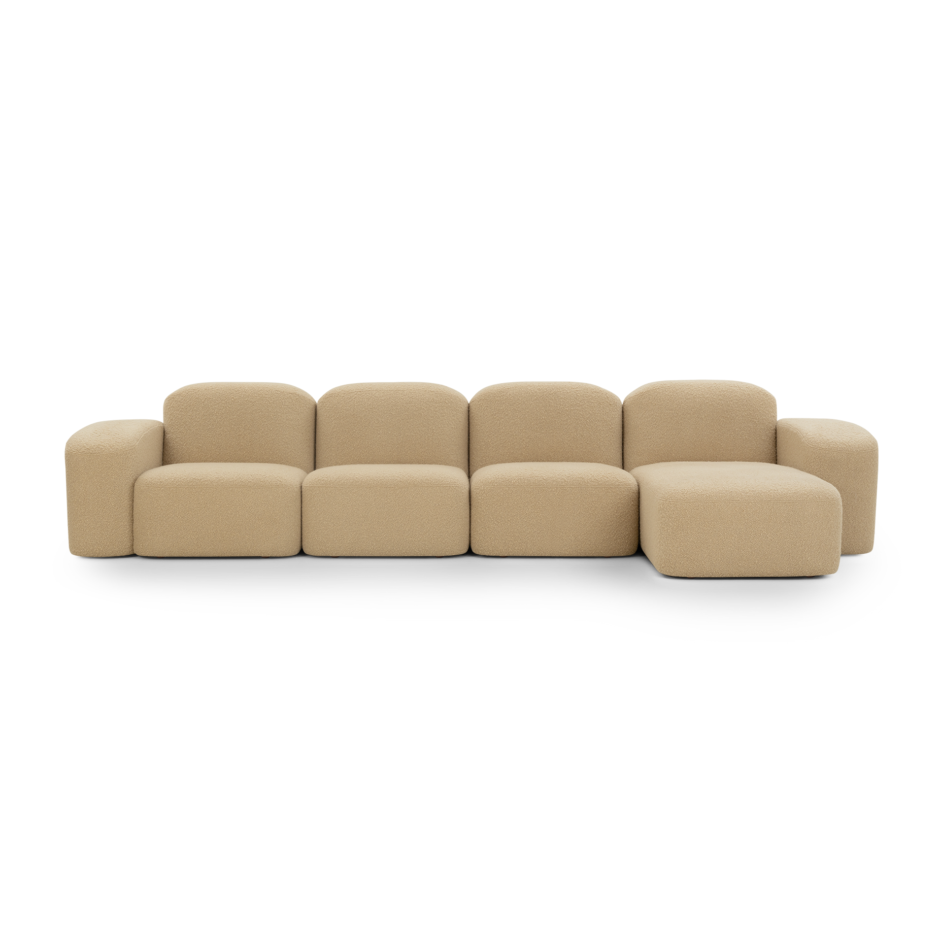 Muse 4 Seat RAF Chaise Sofa - [ Airlie Camel ]