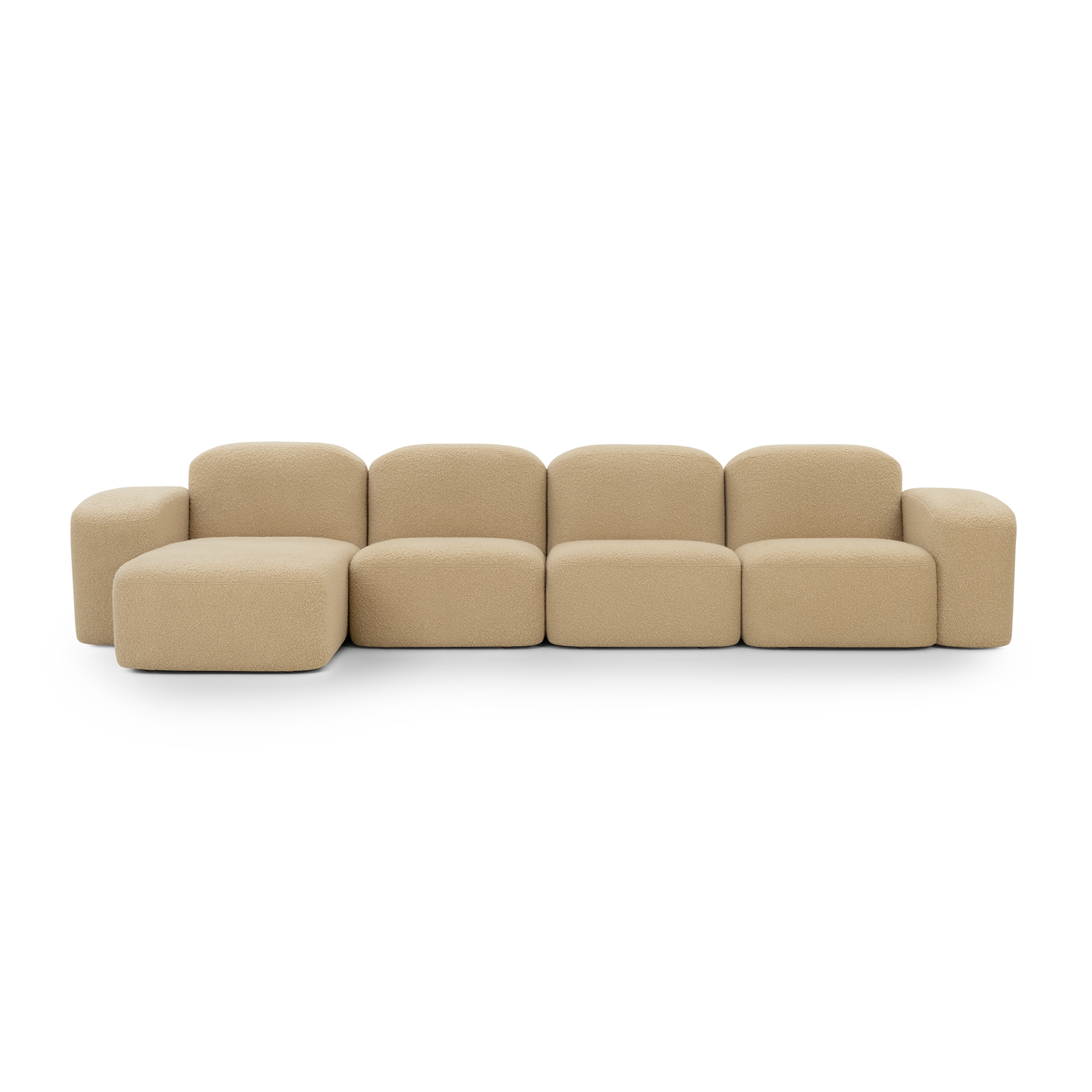 Muse 4 Seat LAF Chaise Sofa - [ Airlie Camel ]