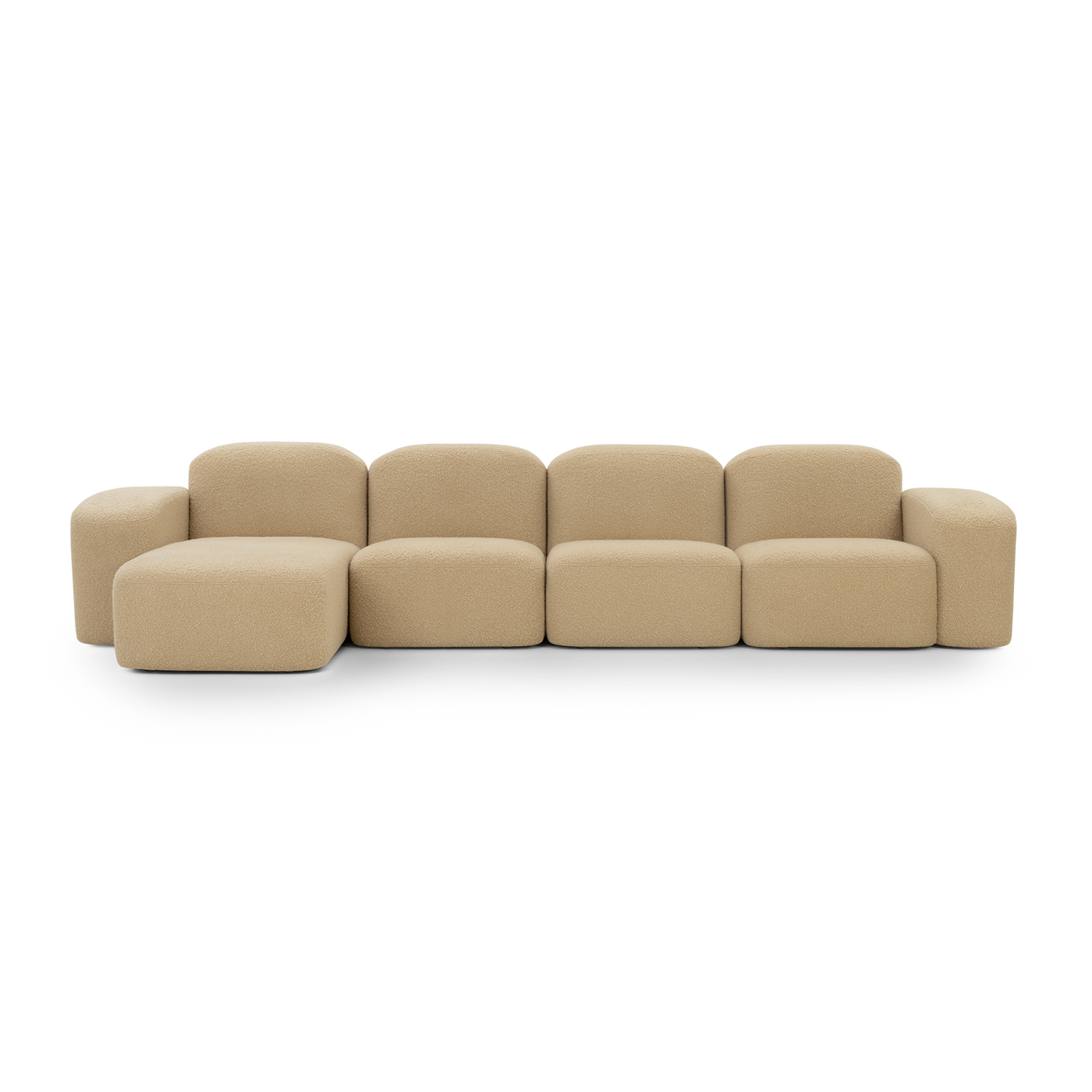 Muse 4 Seat LAF Chaise Sofa - [ Airlie Camel ]