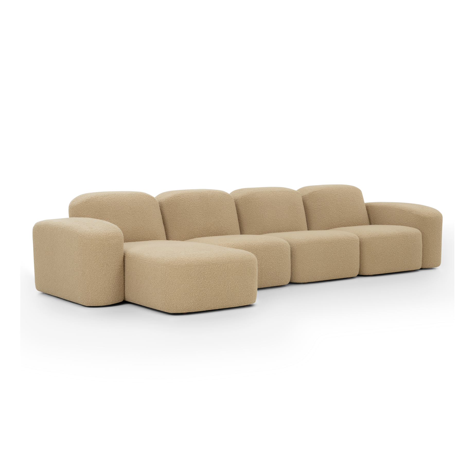 Muse 4 Seat LAF Chaise Sofa - [ Airlie Camel ]