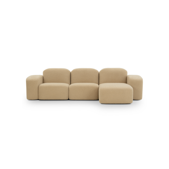Muse 3 Seat RAF Chaise Sofa - [ Airlie Camel ]