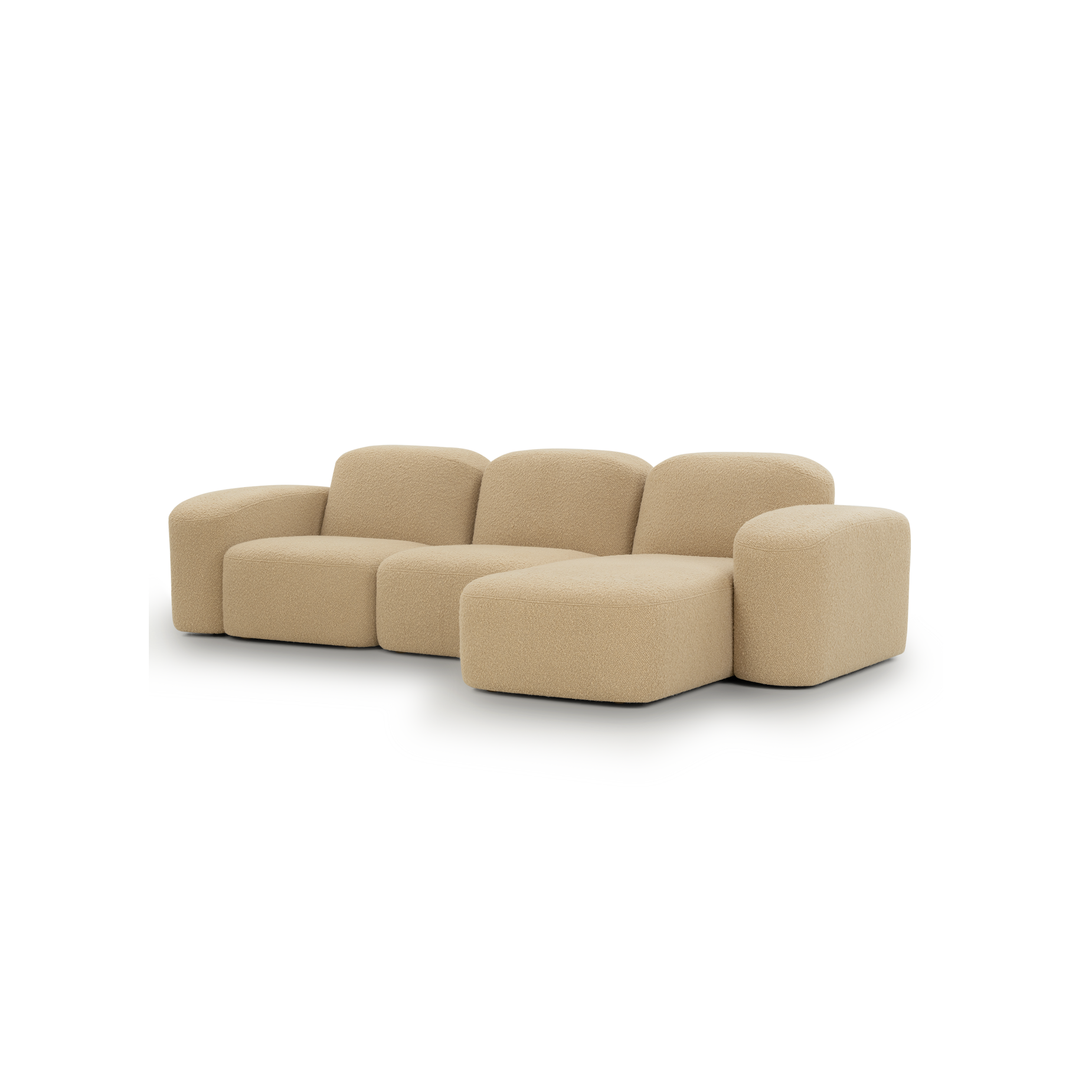 Muse 3 Seat RAF Chaise Sofa - [ Airlie Camel ]