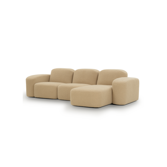 Muse 3 Seat RAF Chaise Sofa - [ Airlie Camel ]