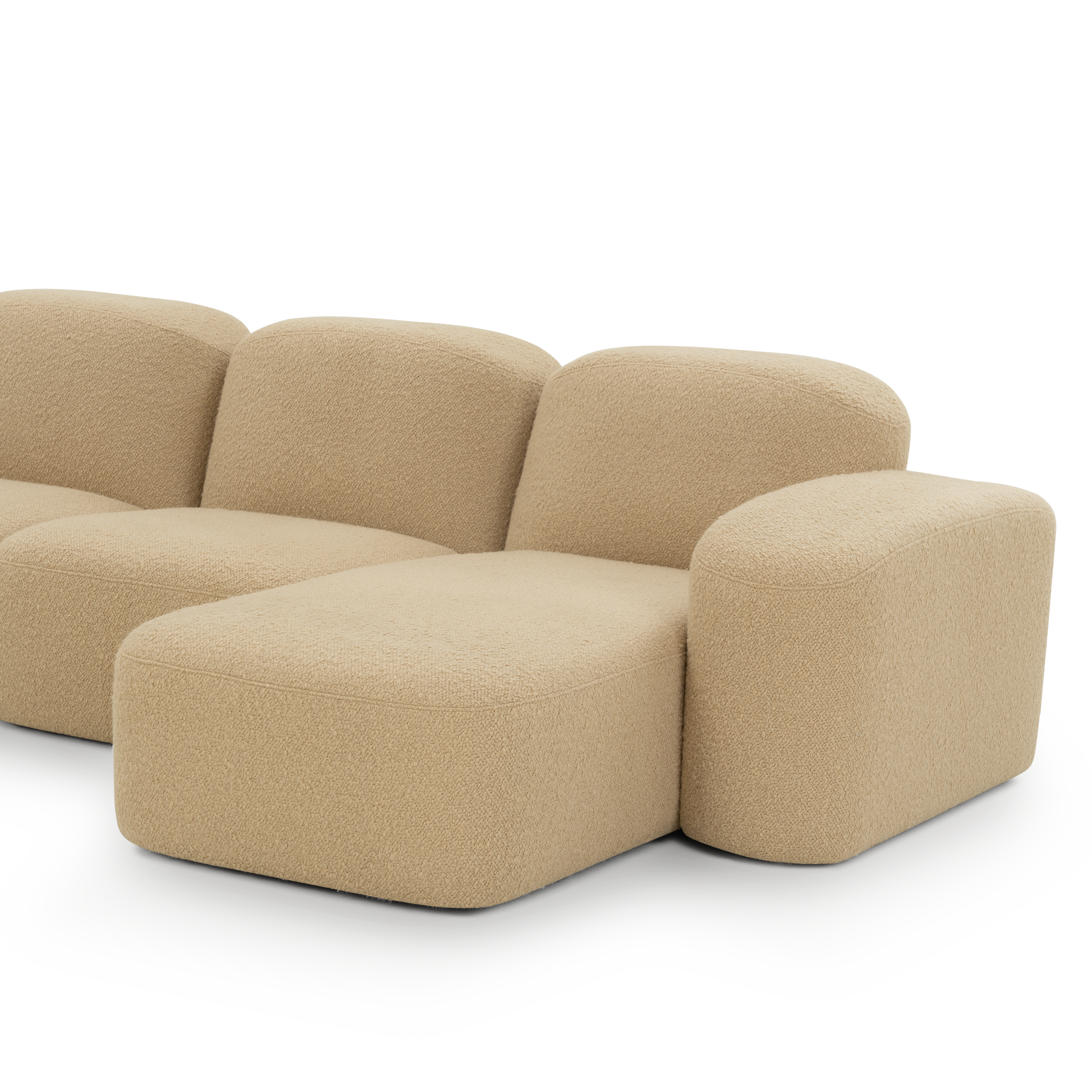 Muse 3 Seat RAF Chaise Sofa - [ Airlie Camel ]