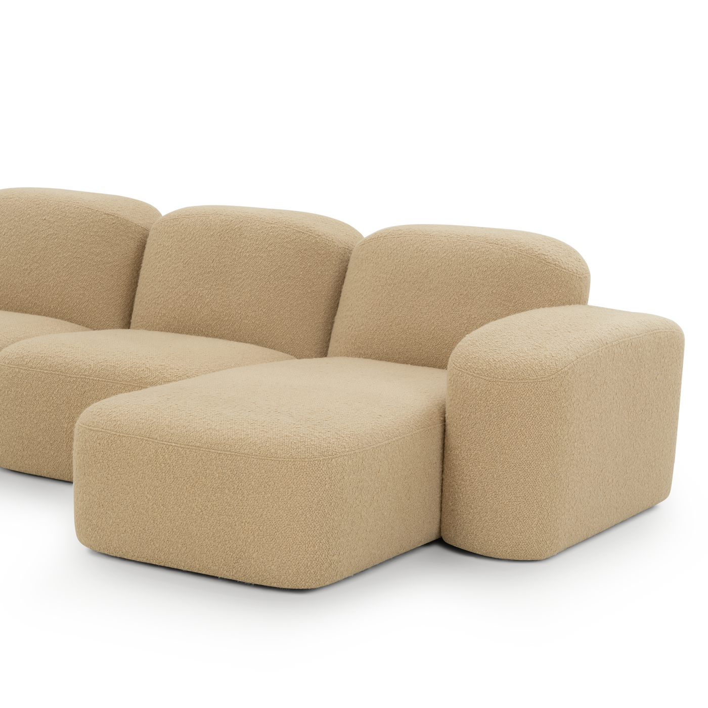 Muse 3 Seat RAF Chaise Sofa - [ Airlie Camel ]