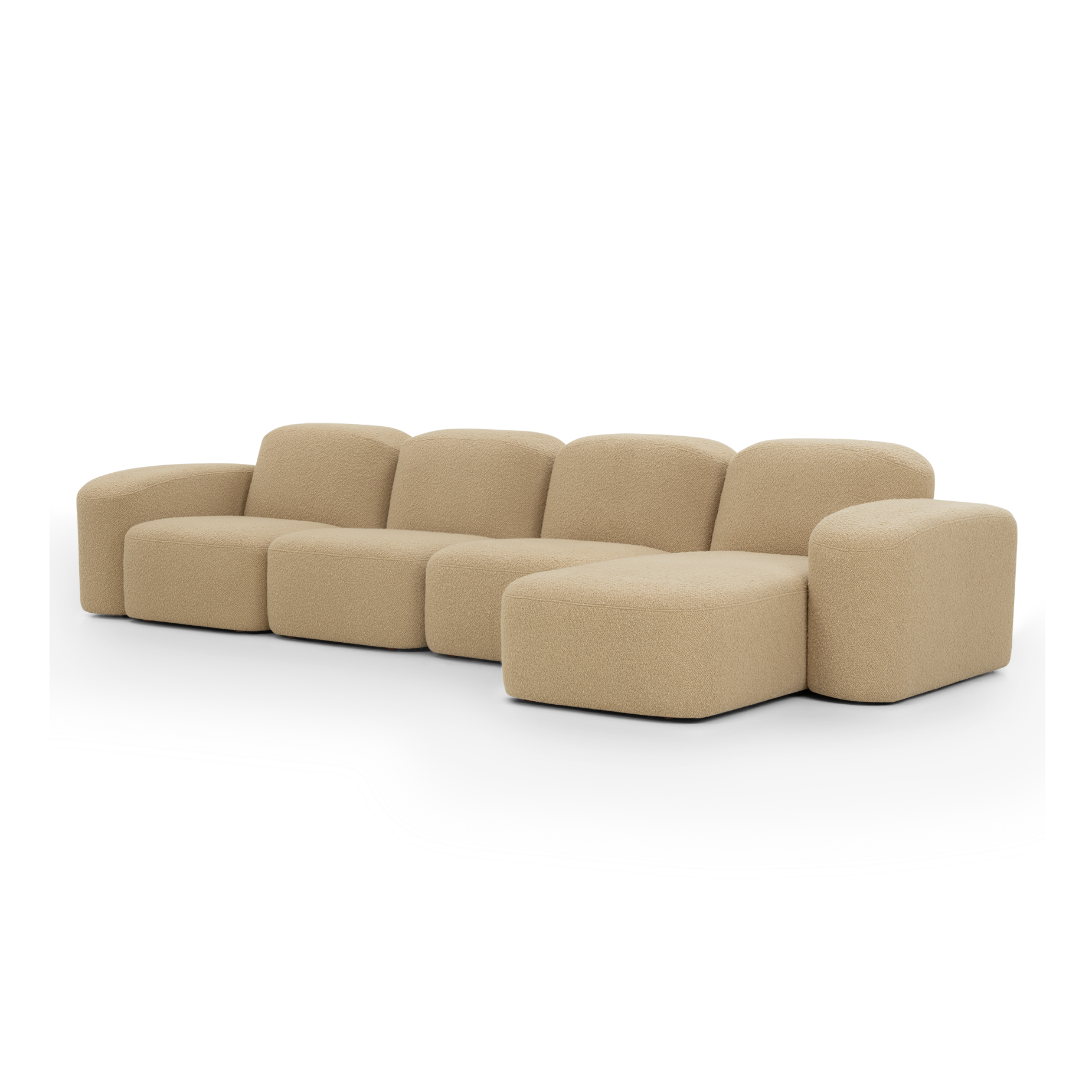 Muse 4 Seat RAF Chaise Sofa - [ Airlie Camel ]
