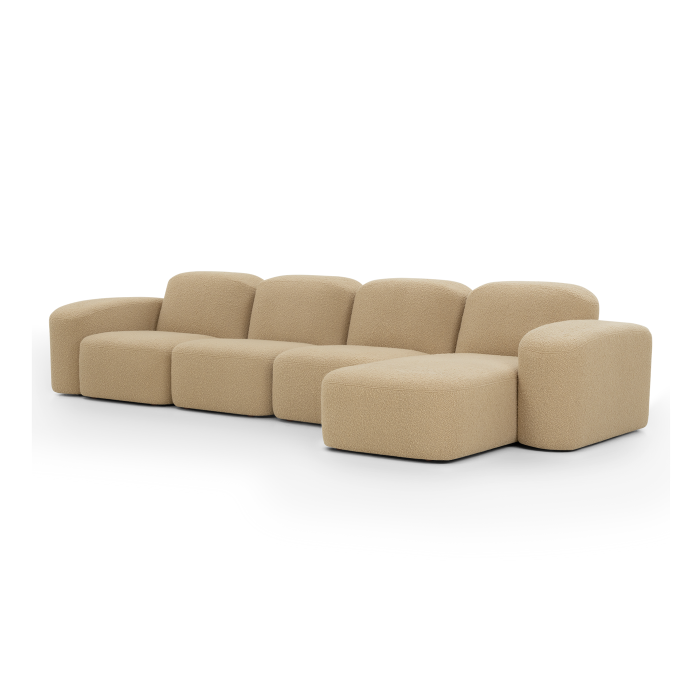 Muse 4 Seat RAF Chaise Sofa - [ Airlie Camel ]