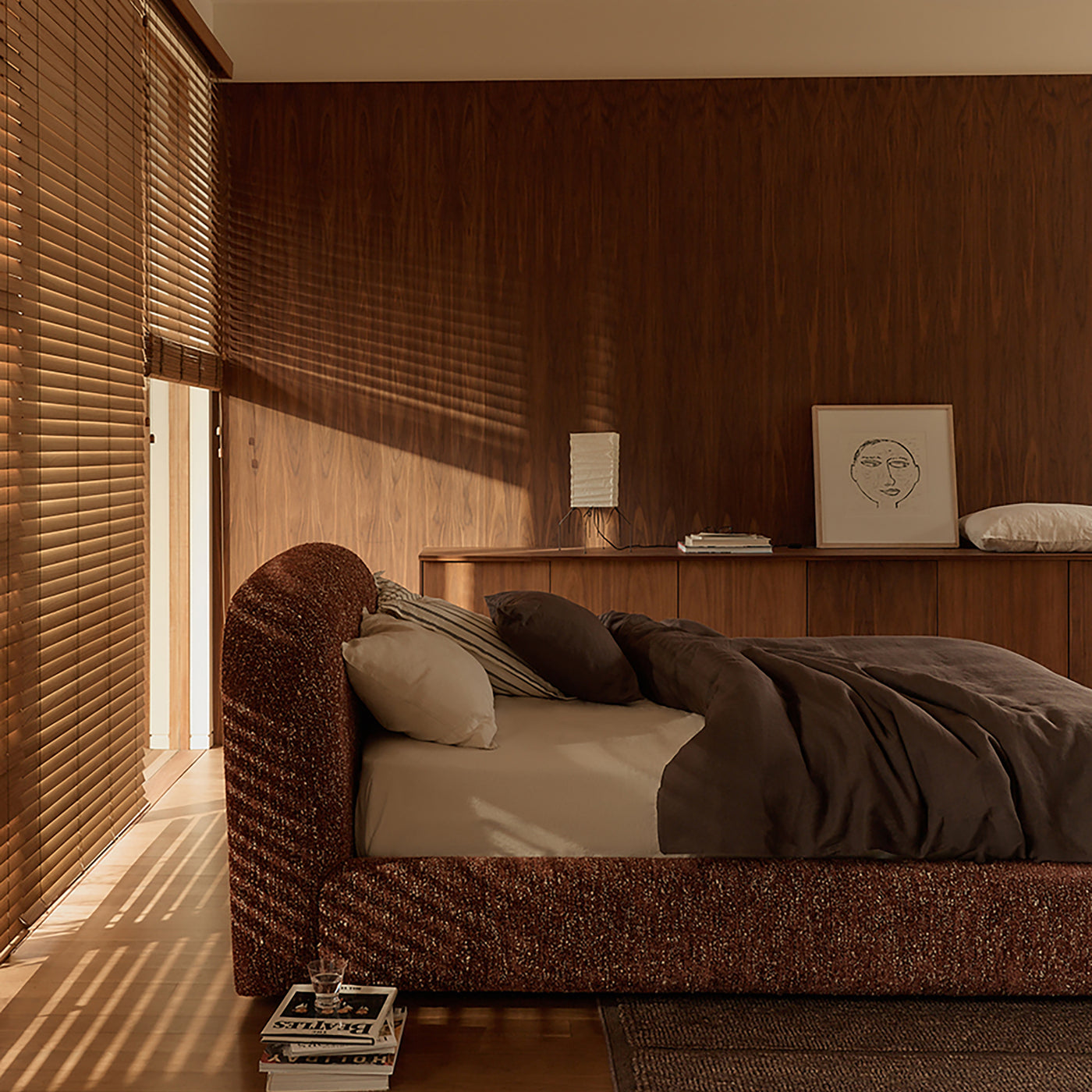 Lull King Storage Bed - [ Eros Cinnamon ]
