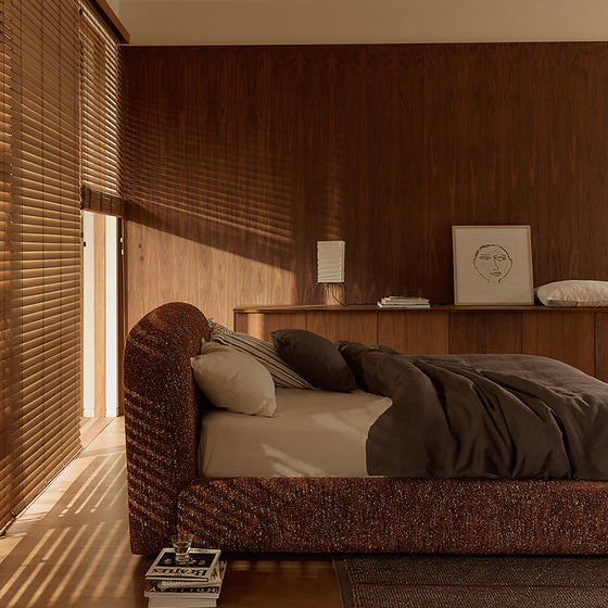 Lull King Storage Bed - [ Eros Cinnamon ]
