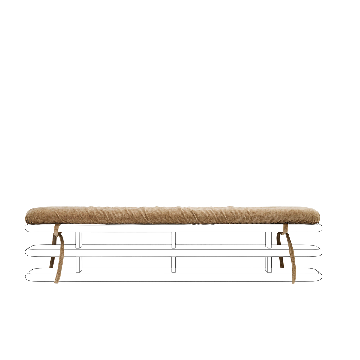 Plinto Bench Cushion - [ Amalfi Tabacco ]