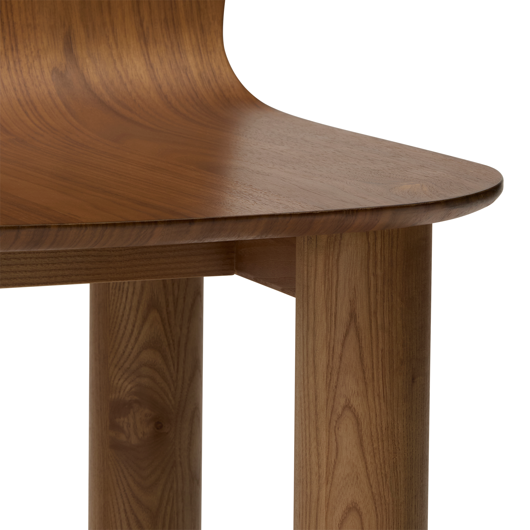 Arch Timber Dining Chair - [ Walnut ]