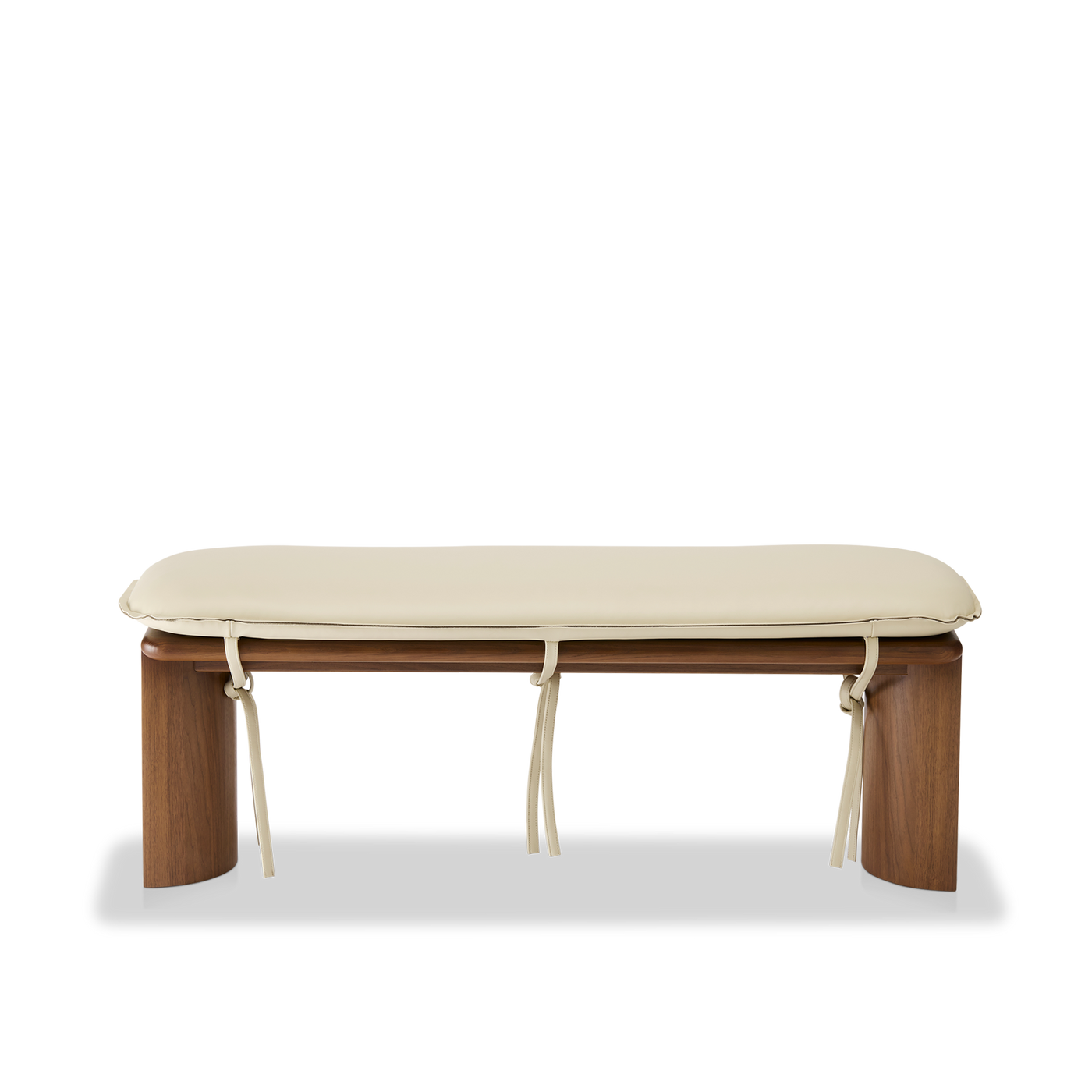Liaison Bench With Cushion - [ Walnut & Simpson Cream ]
