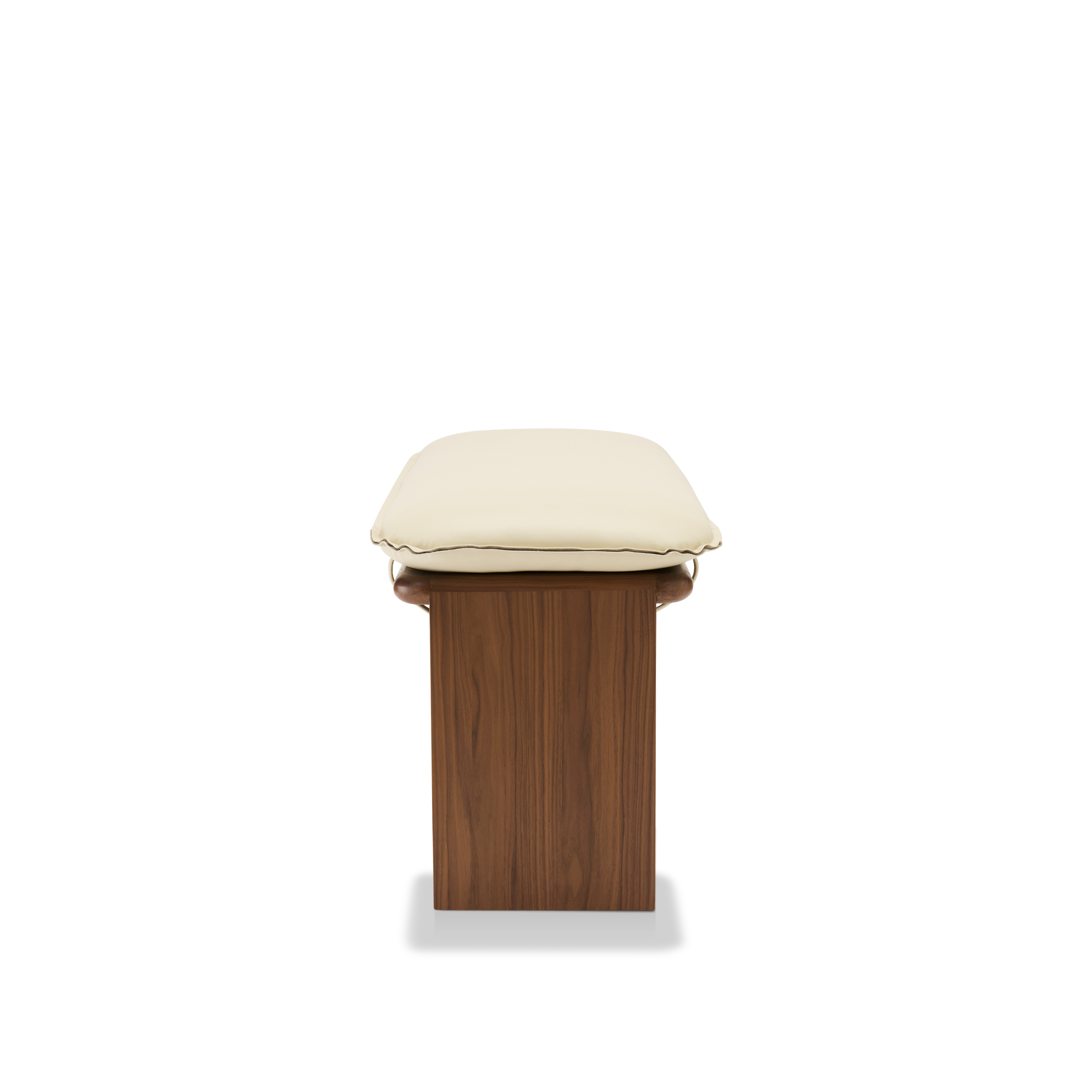 Liaison Bench With Cushion - [ Walnut & Simpson Cream ]