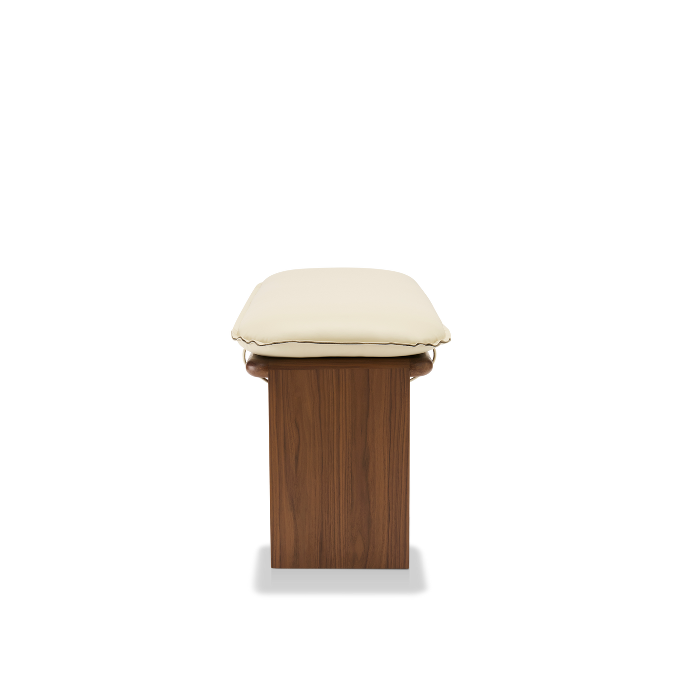 Liaison Bench With Cushion - [ Walnut & Simpson Cream ]