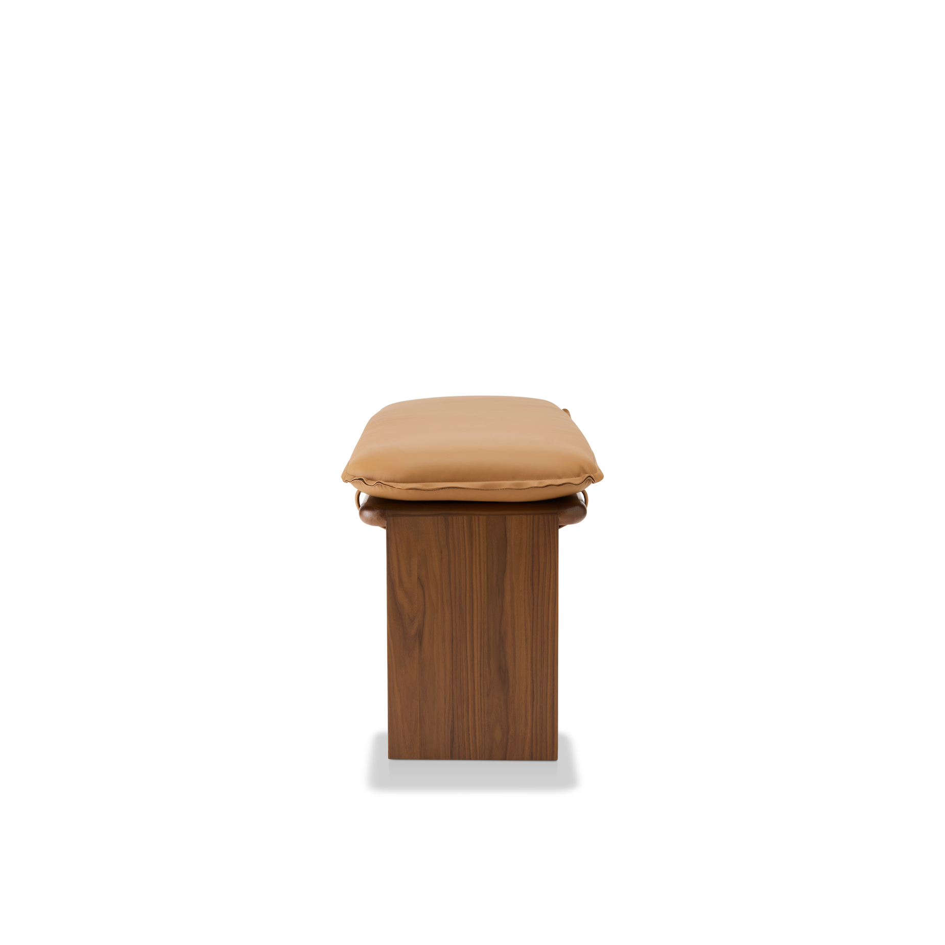 Liaison Bench With Cushion - [ Walnut & Simpson Tan ]