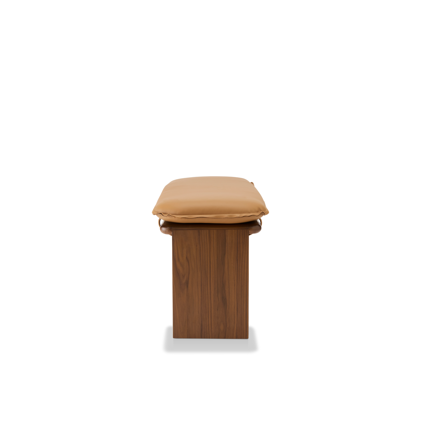 Liaison Bench With Cushion - [ Walnut & Simpson Tan ]