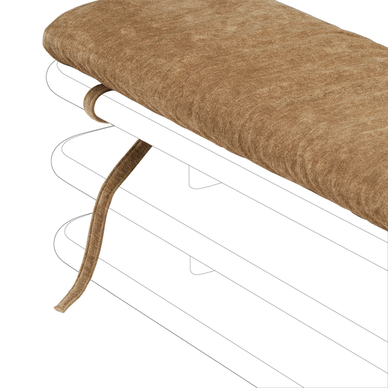 Plinto Bench Cushion - [ Amalfi Tabacco ]