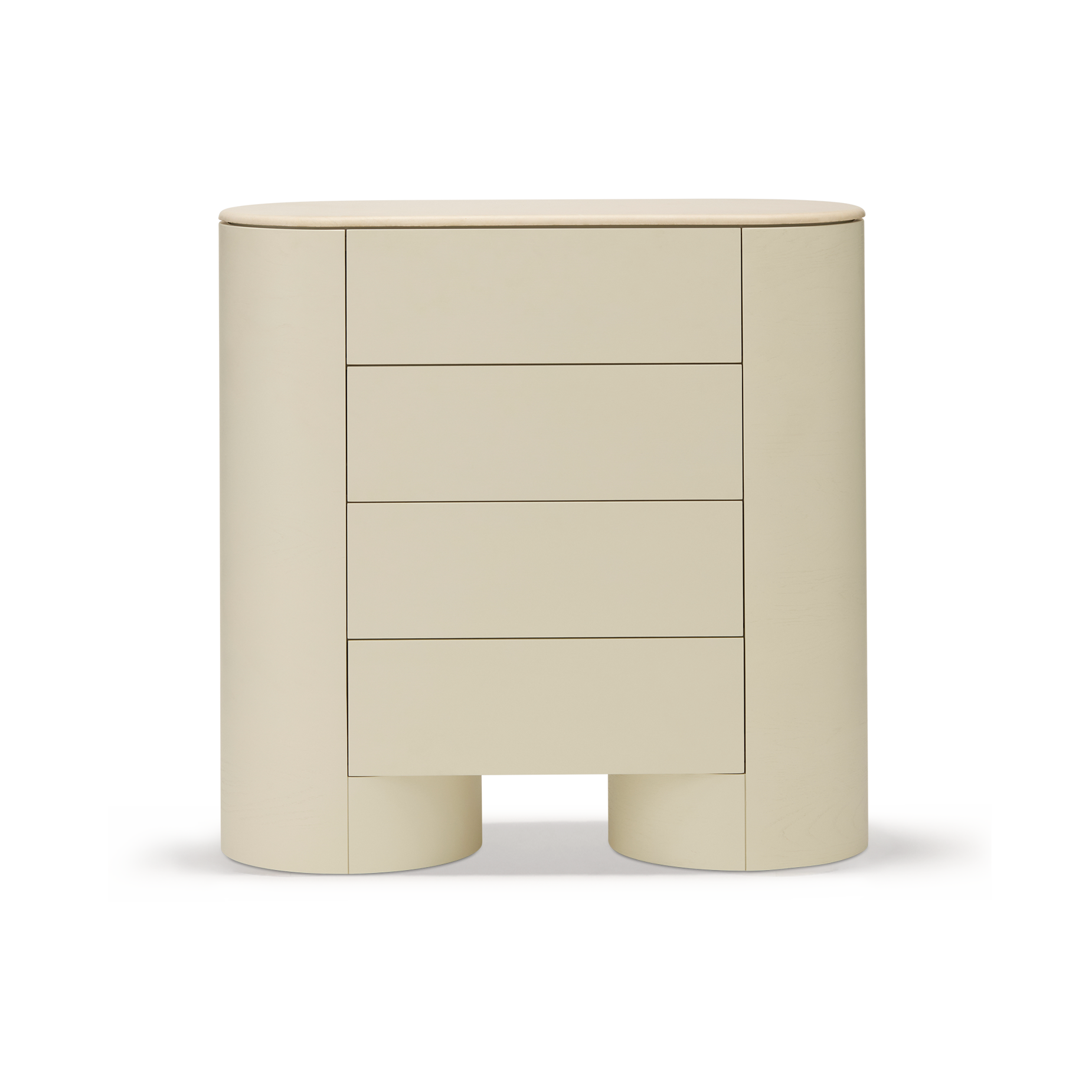 Fin 4 Drawer Tallboy - [ Tofu & Marble Cosmos ]