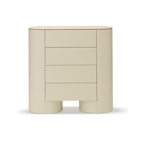 Fin 4 Drawer Tallboy - [ Tofu & Marble Cosmos ]