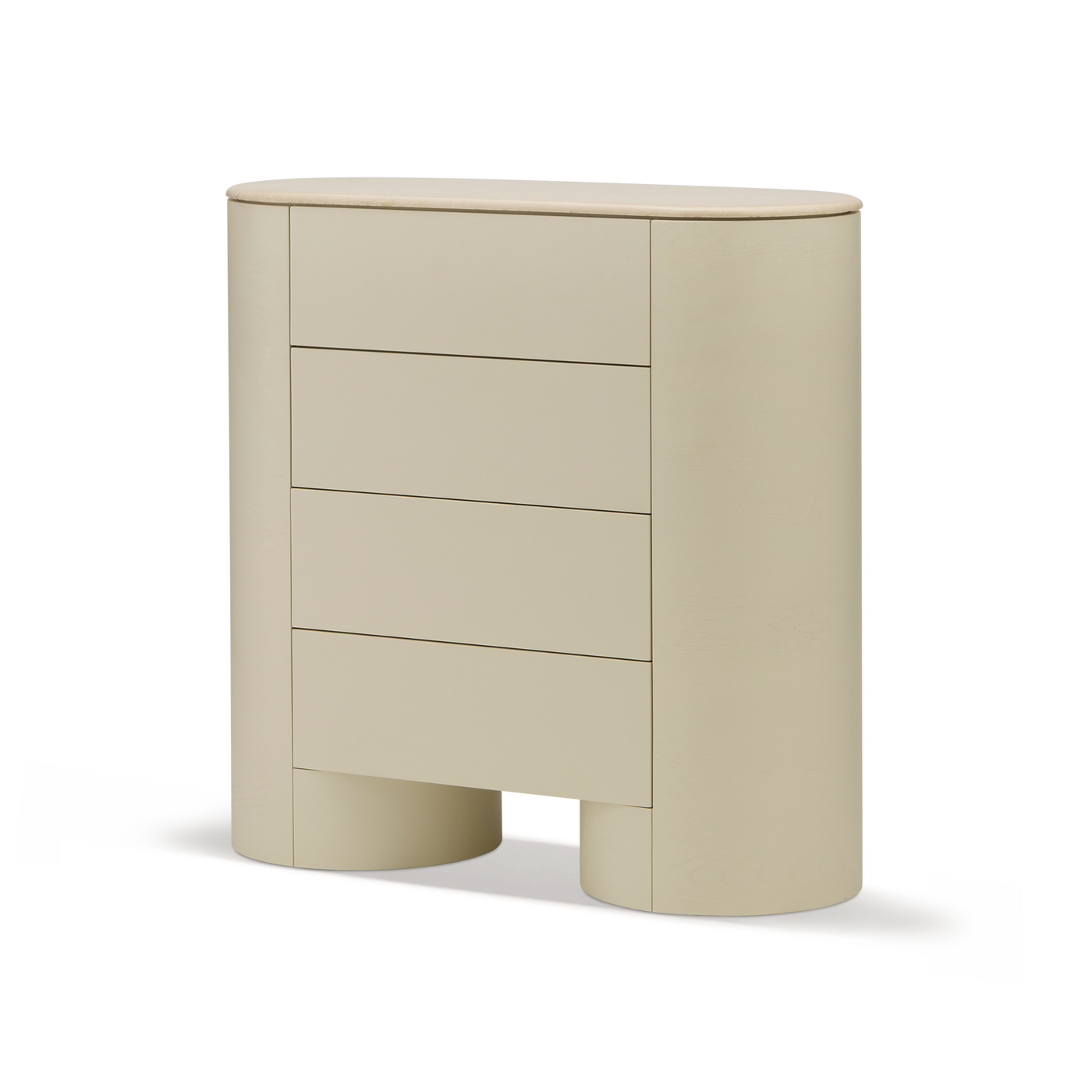 Fin 4 Drawer Tallboy - [ Tofu & Marble Cosmos ]