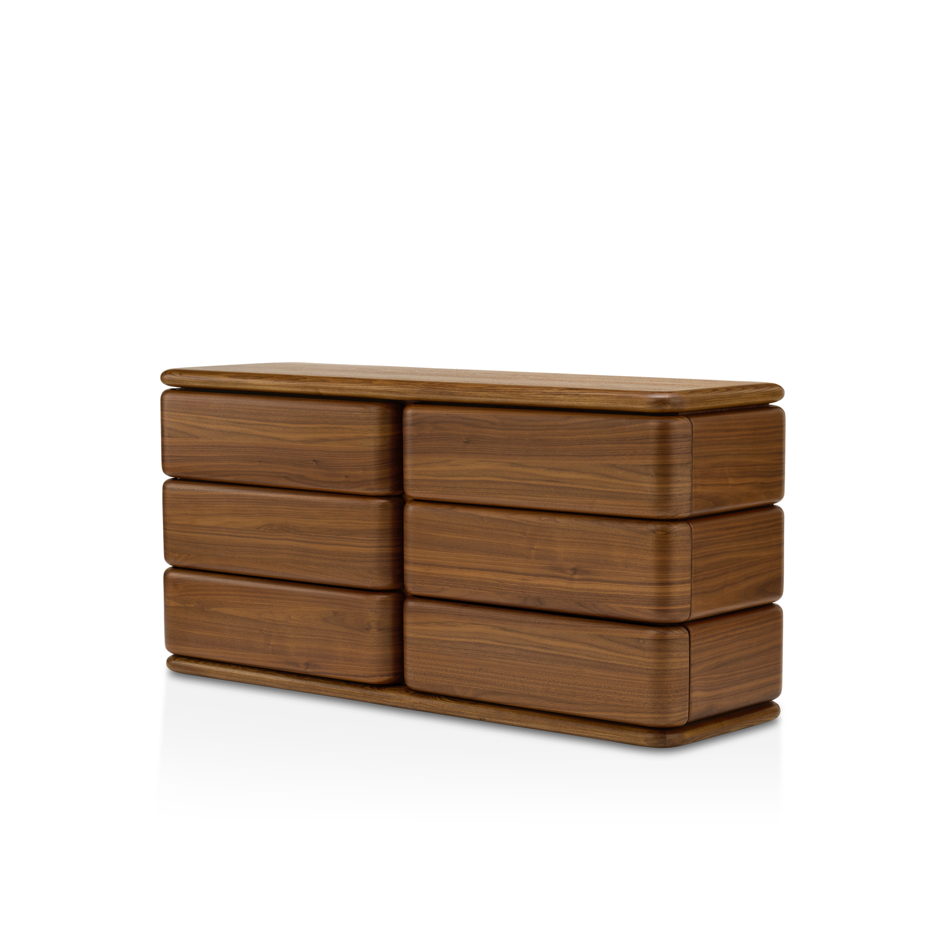 Notte 6 Drawer Storage - [ Walnut ]
