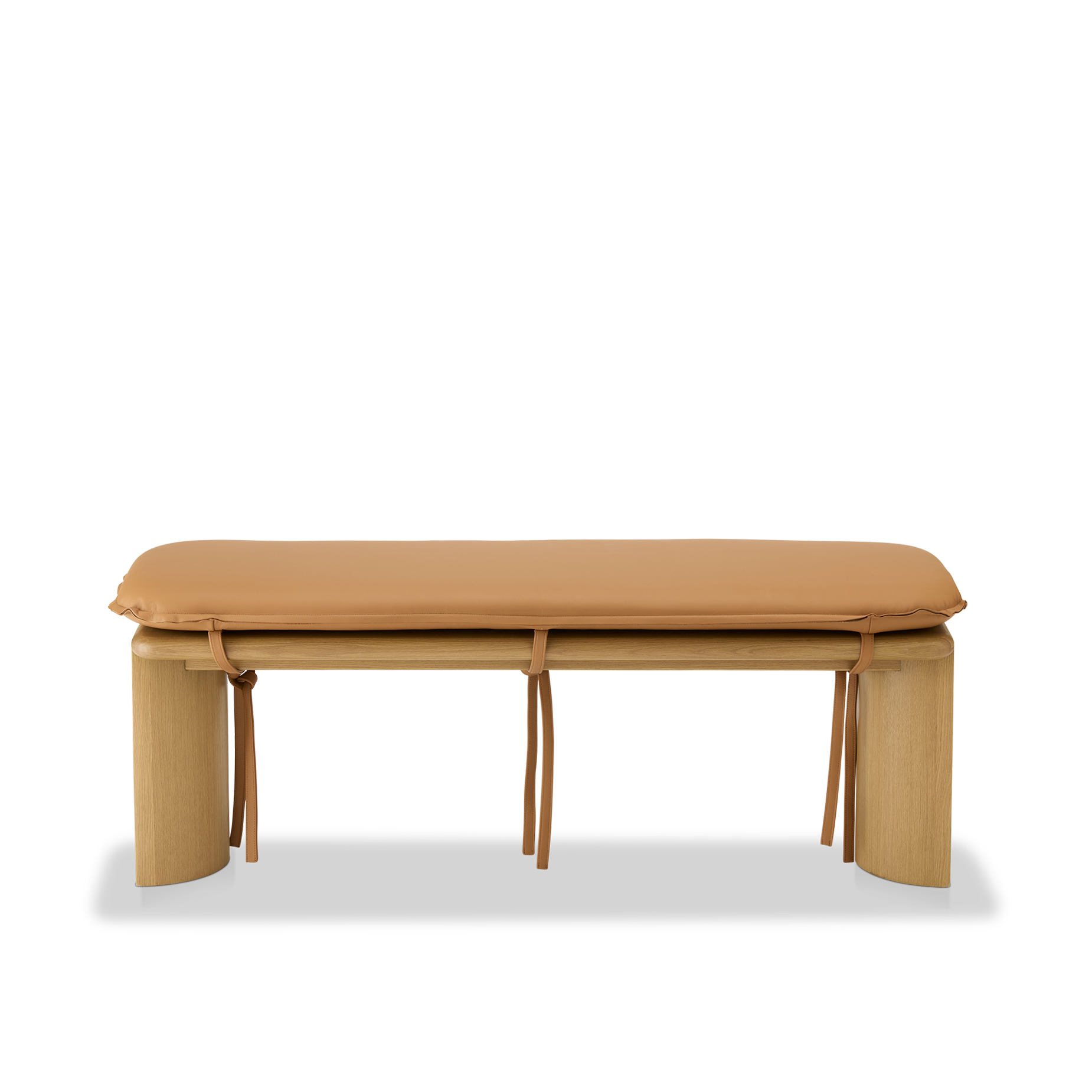 Liaison Bench With Cushion - [ Oak & Simpson Tan ]
