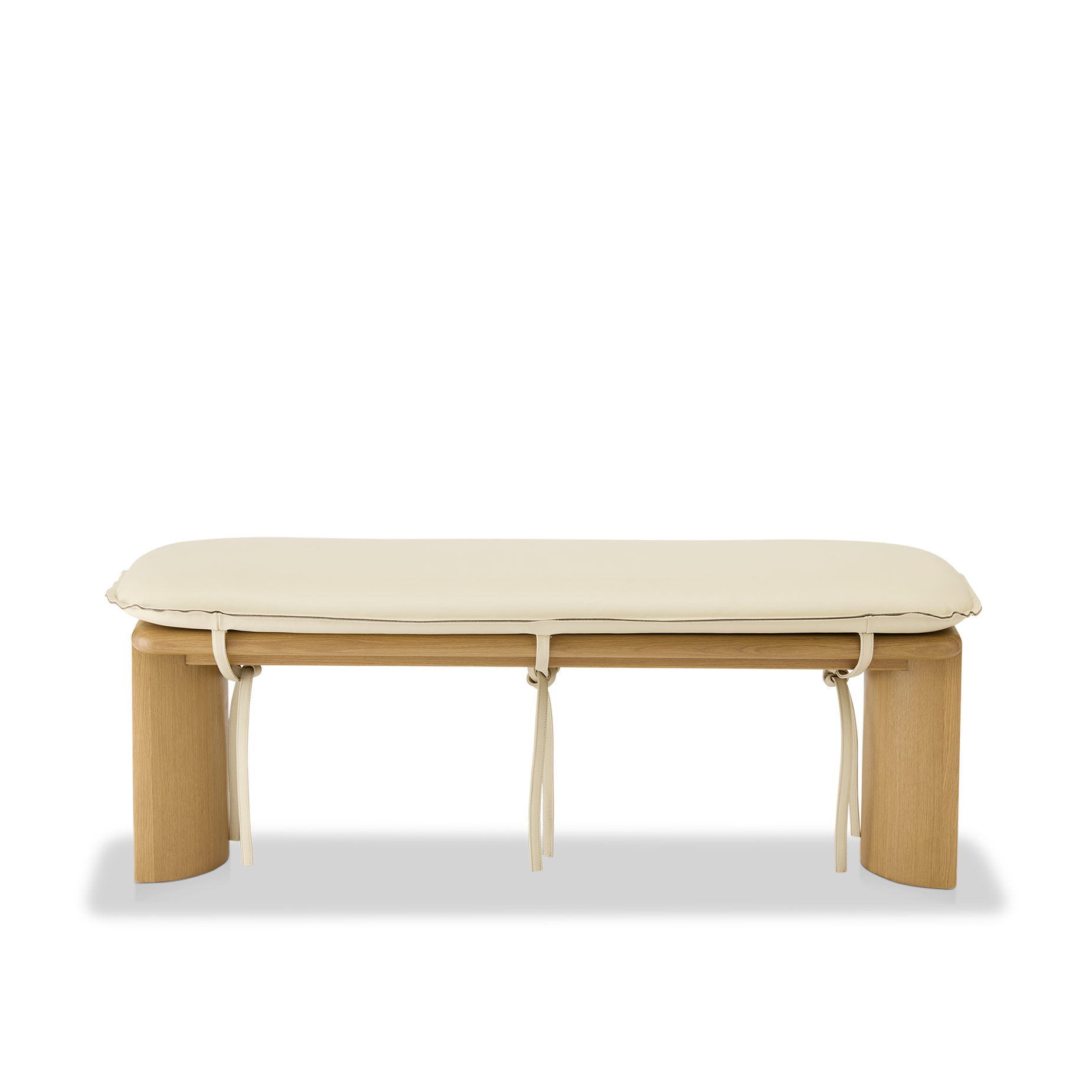 Liaison Bench With Cushion - [ Oak & Simpson Cream ]