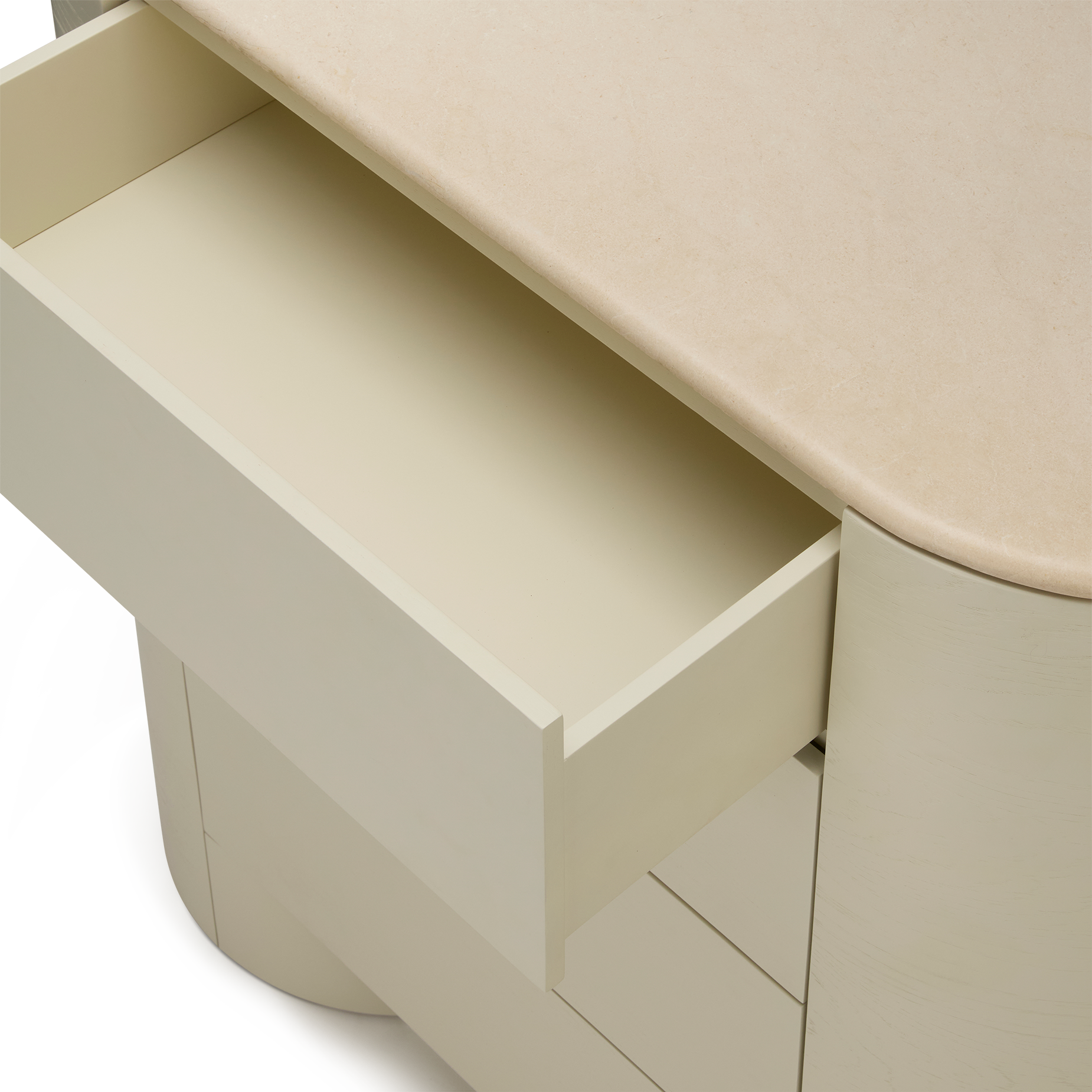 Fin 4 Drawer Tallboy - [ Tofu & Marble Cosmos ]