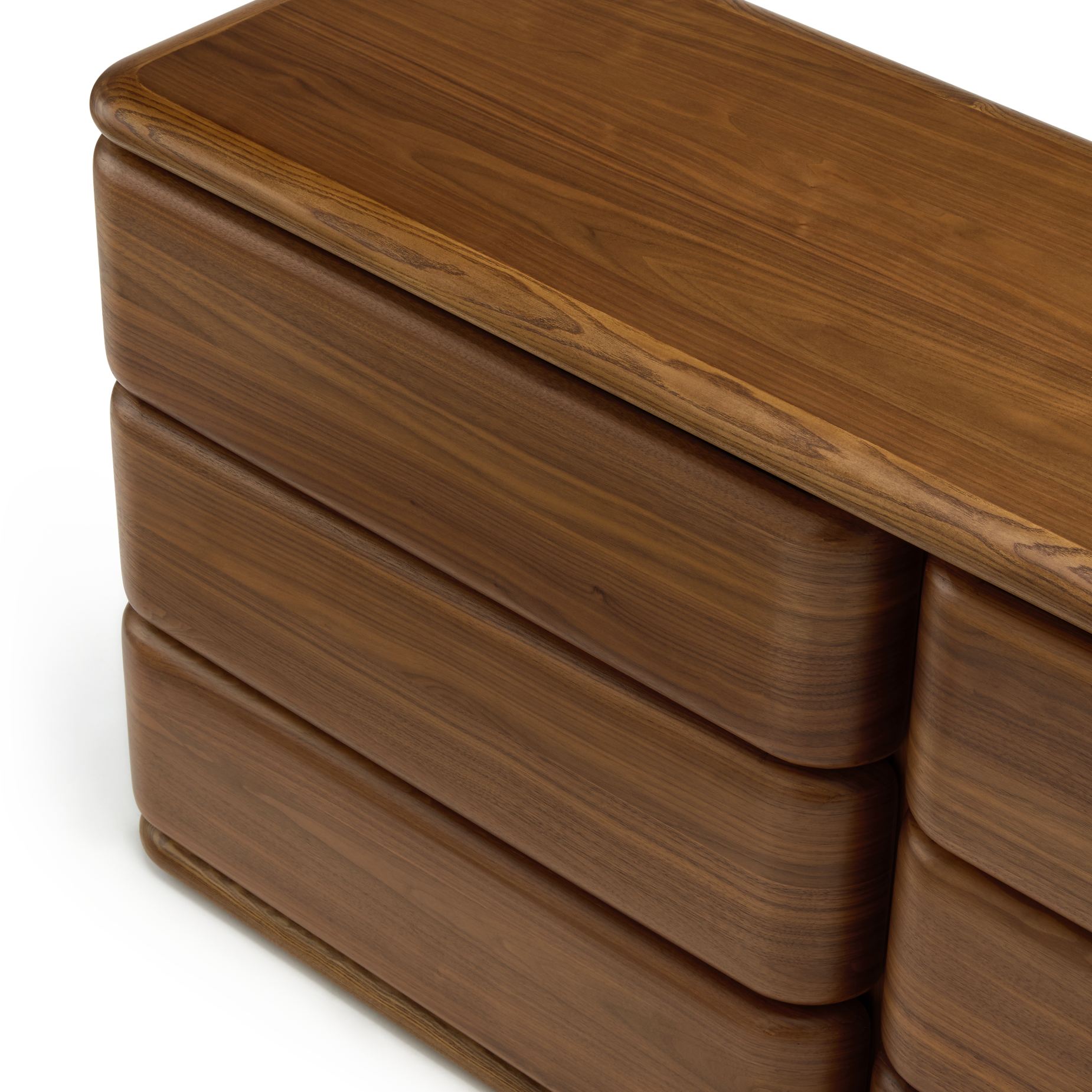 Notte 6 Drawer Storage - [ Walnut ]