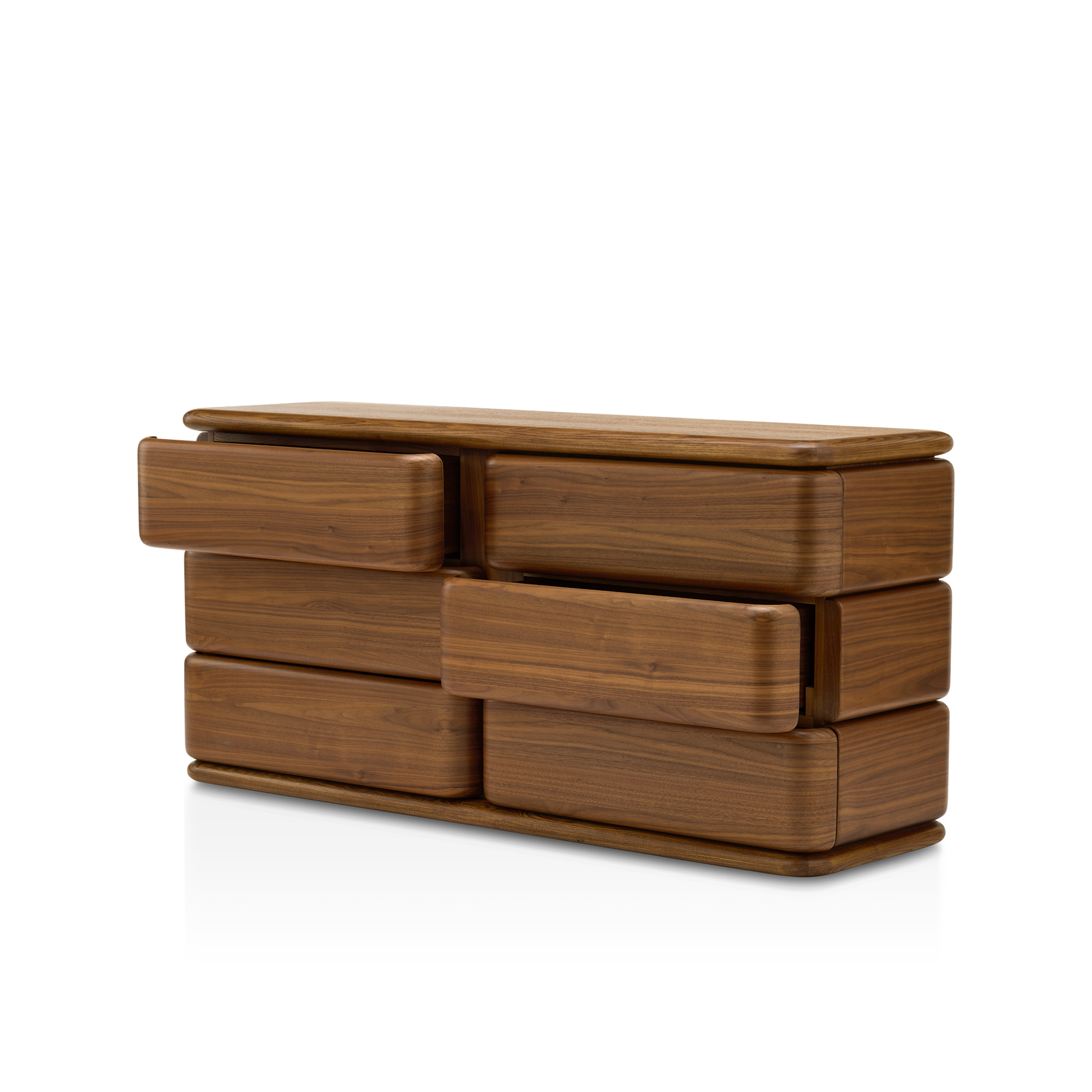 Notte 6 Drawer Storage - [ Walnut ]