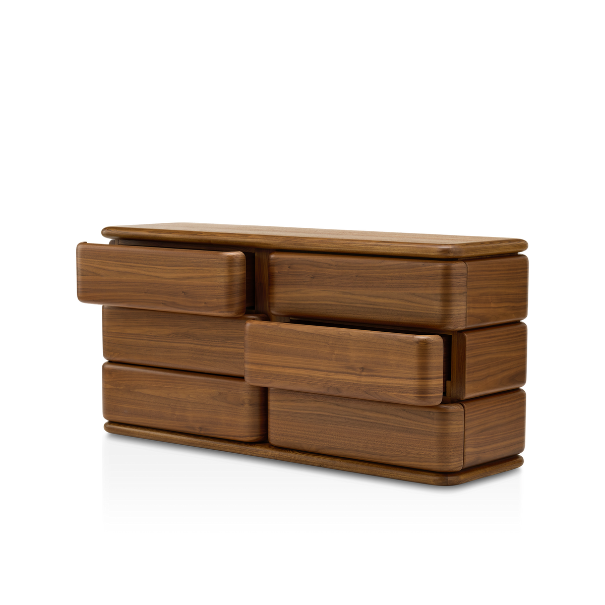 Notte 6 Drawer Storage - [ Walnut ]