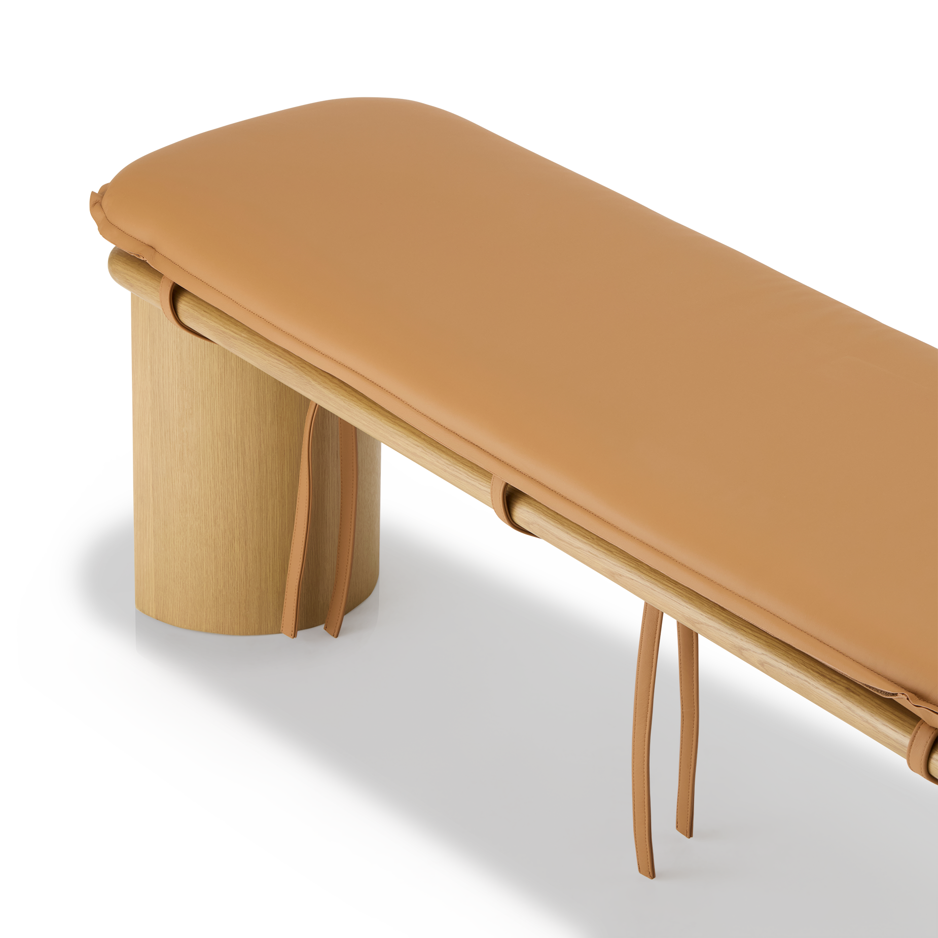 Liaison Bench With Cushion - [ Oak & Simpson Tan ]