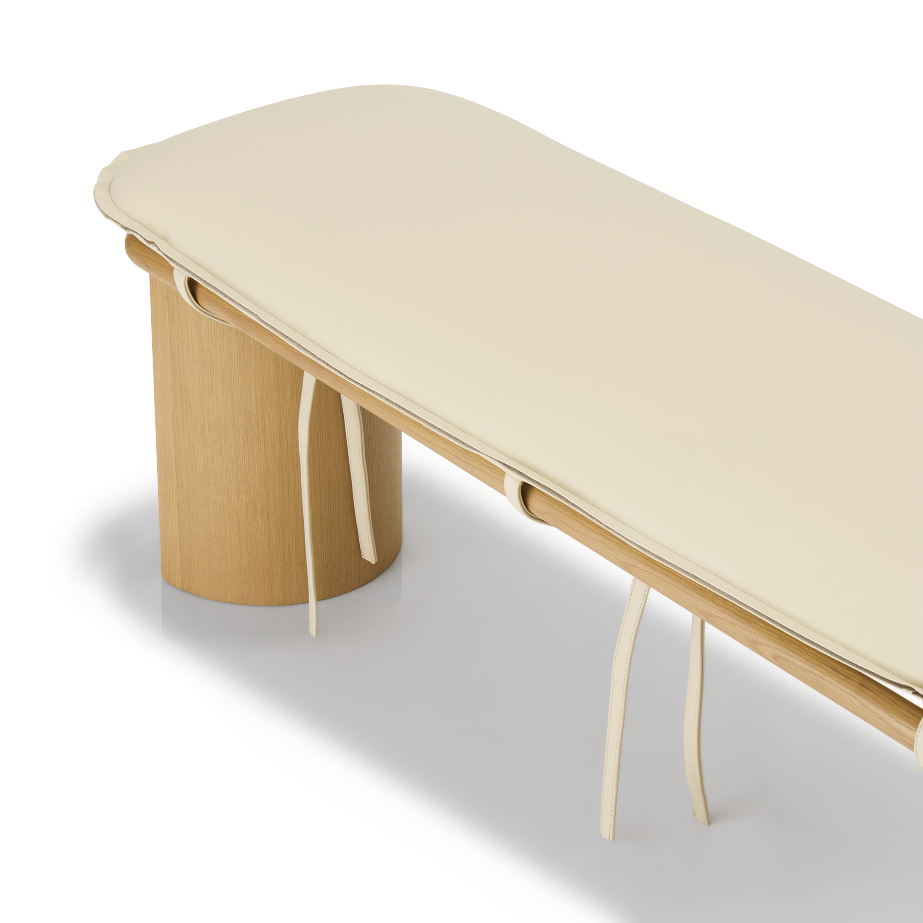 Liaison Bench With Cushion - [ Oak & Simpson Cream ]