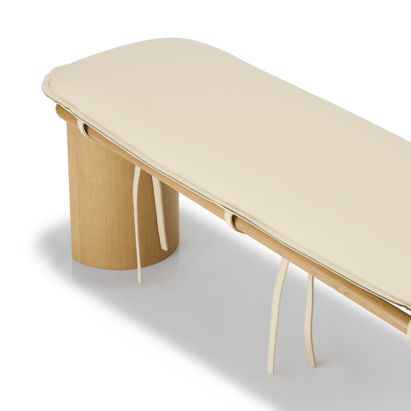 Liaison Bench With Cushion - [ Oak & Simpson Cream ]