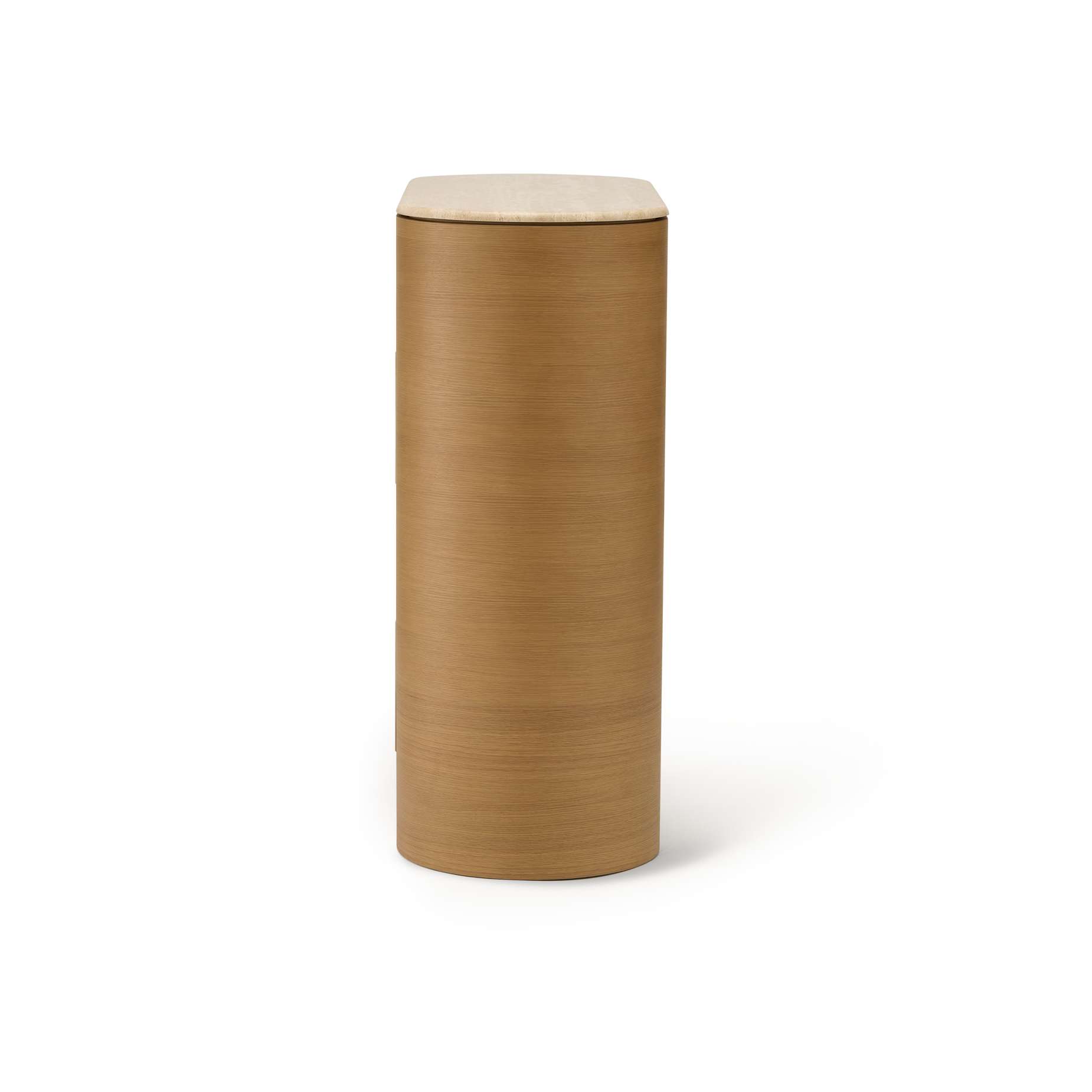 Fin 4 Drawer Tallboy - [ Oak & Travertine ]