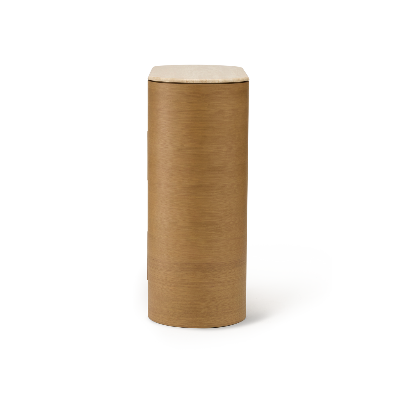 Fin 4 Drawer Tallboy - [ Oak & Travertine ]