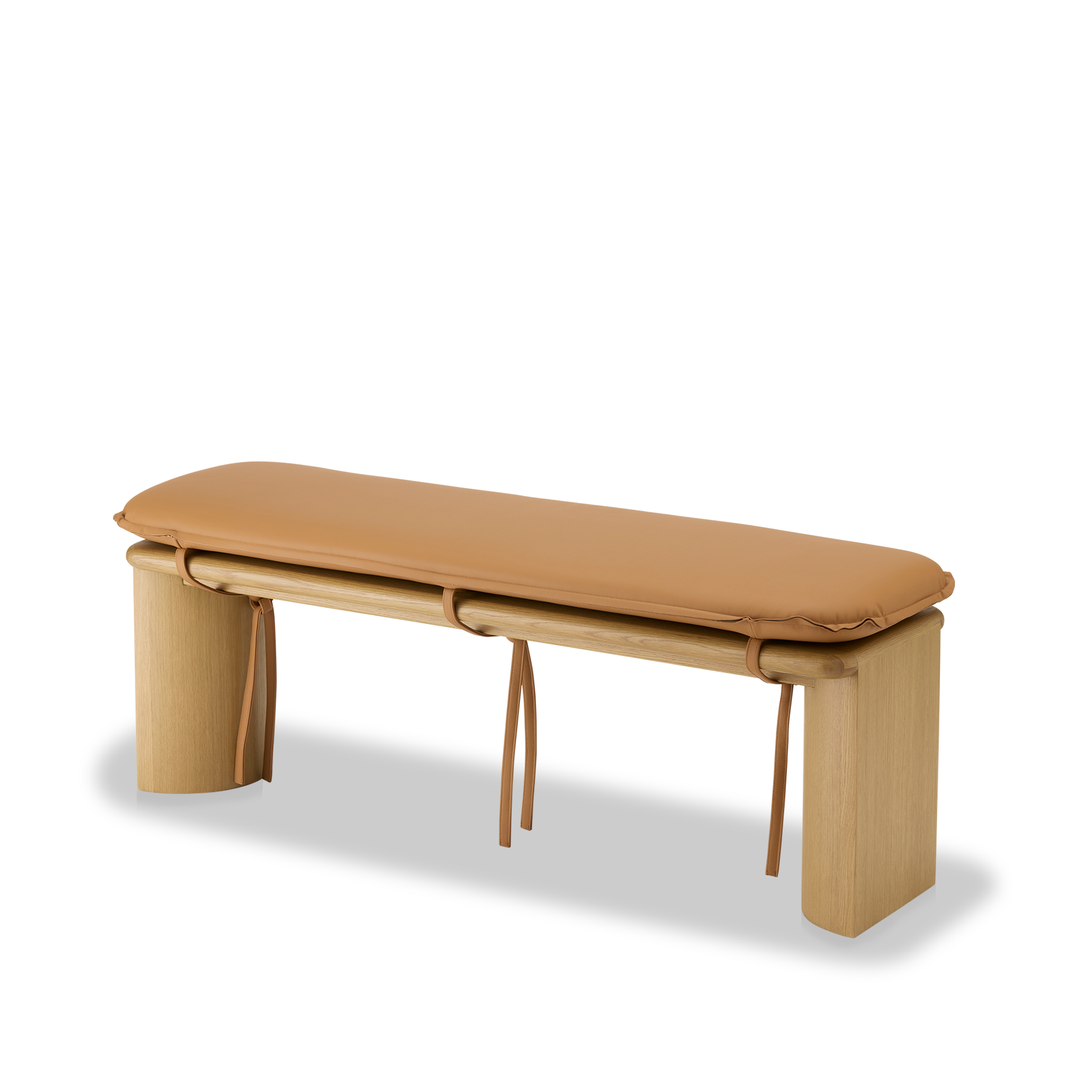 Liaison Bench With Cushion - [ Oak & Simpson Tan ]