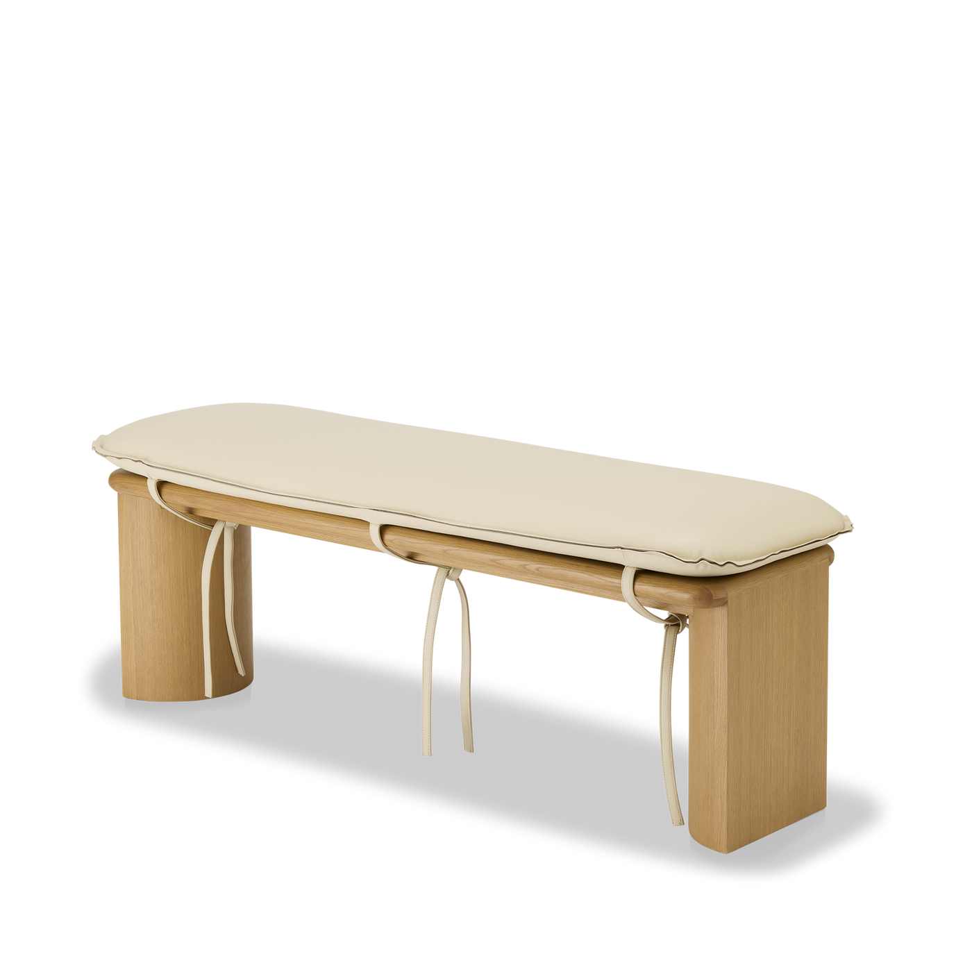 Liaison Bench With Cushion - [ Oak & Simpson Cream ]