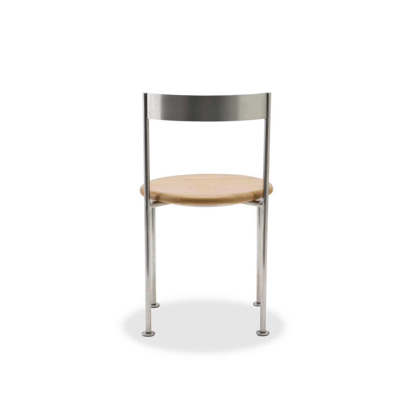 Wire Dining Chair - [ Stainless Steel & Oak ]