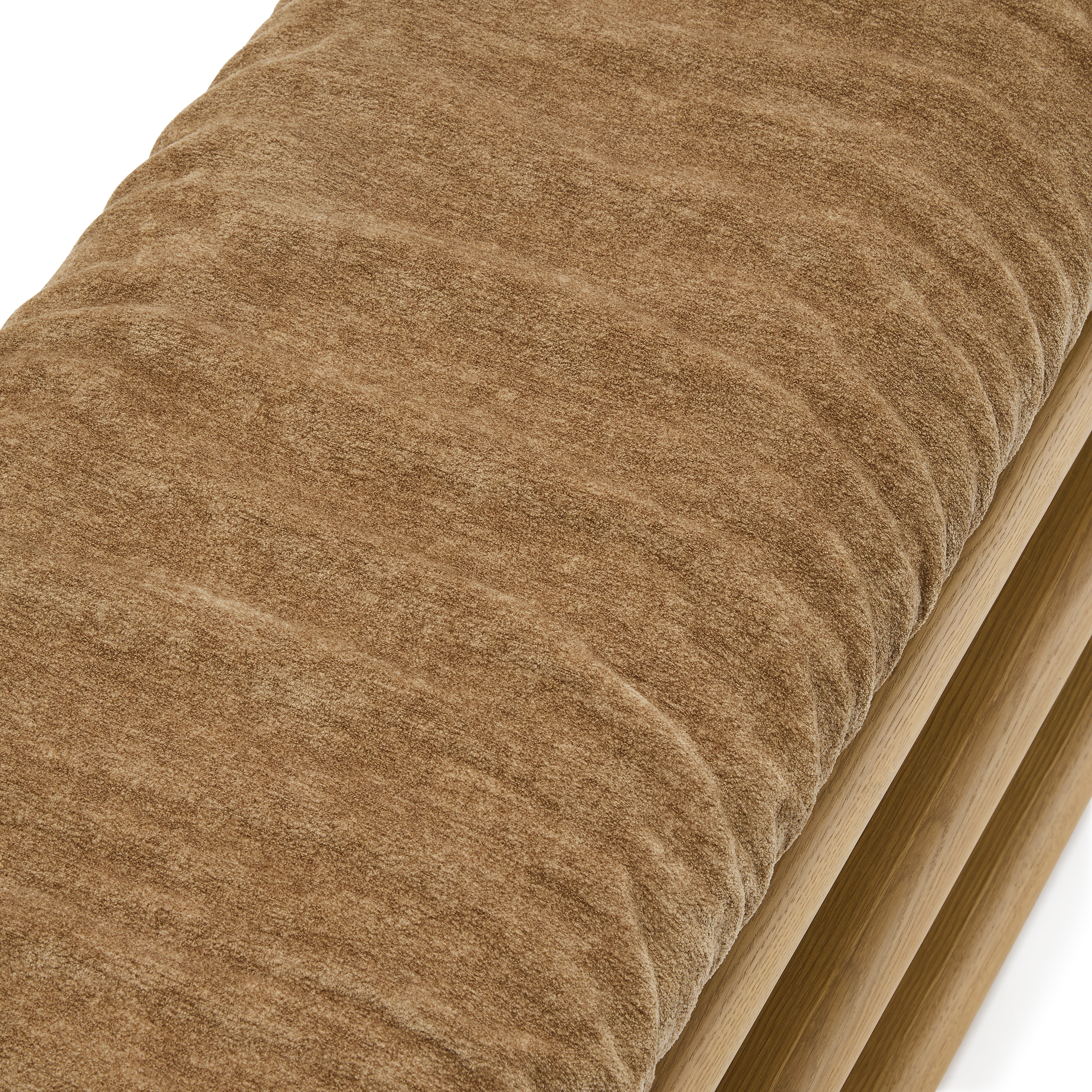 Plinto Bench with cushion - [ Oak & Amalfi Tabacco ]